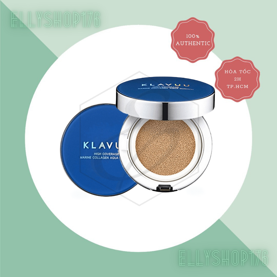 Phấn Nước Cho Da Khô Klavuu Blue Pearlsation Cushion SPF50+/PA+++